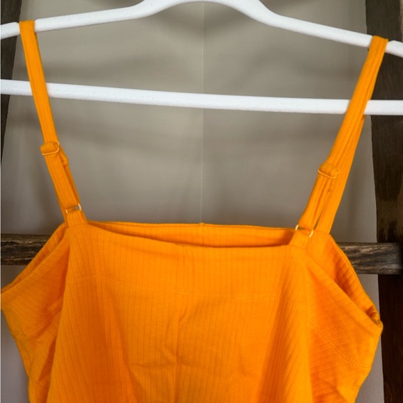 Free People NWT Marissa Ribbed Bodysuit Tangerine Orange Size XS - Picture 4 of 10